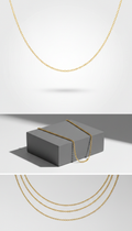 Minimalist fine chain necklace in gold vermeil